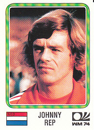 Johnny Rep WC 1974 Netherlands samolepka Panini World Cup Story #88